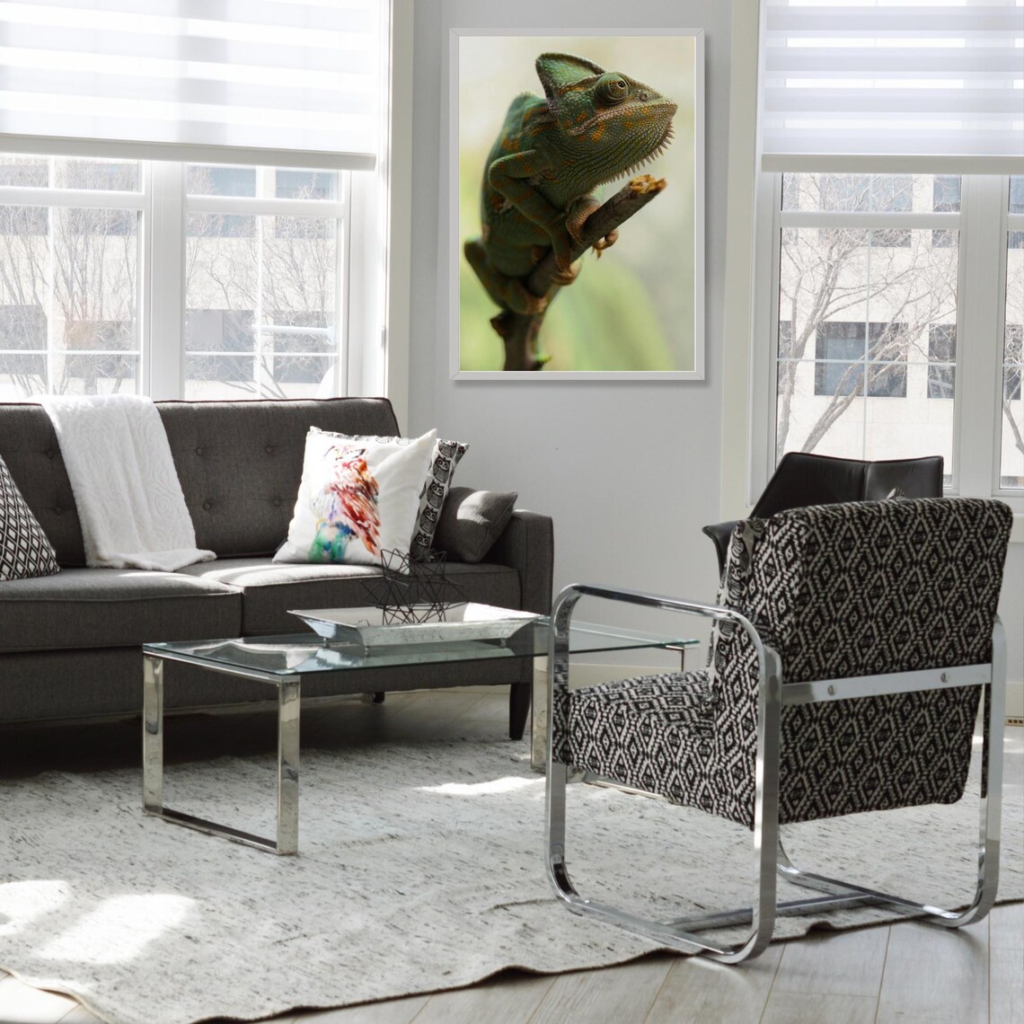 Realistic Chameleon - Contemporary Travel Poster - Image 2