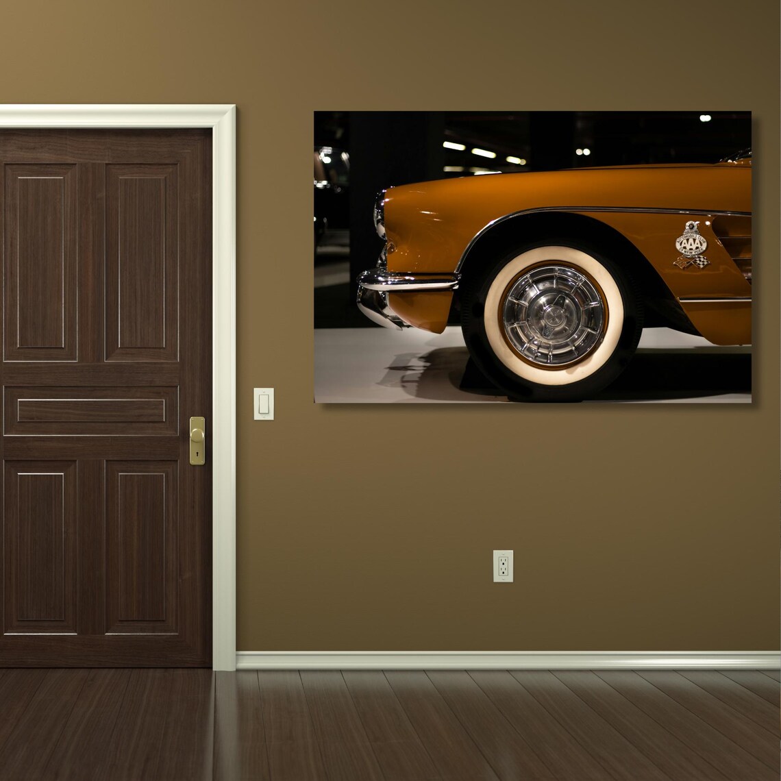 Vintage Car Wheel, Retro Automotive Wall Decor - Image 2
