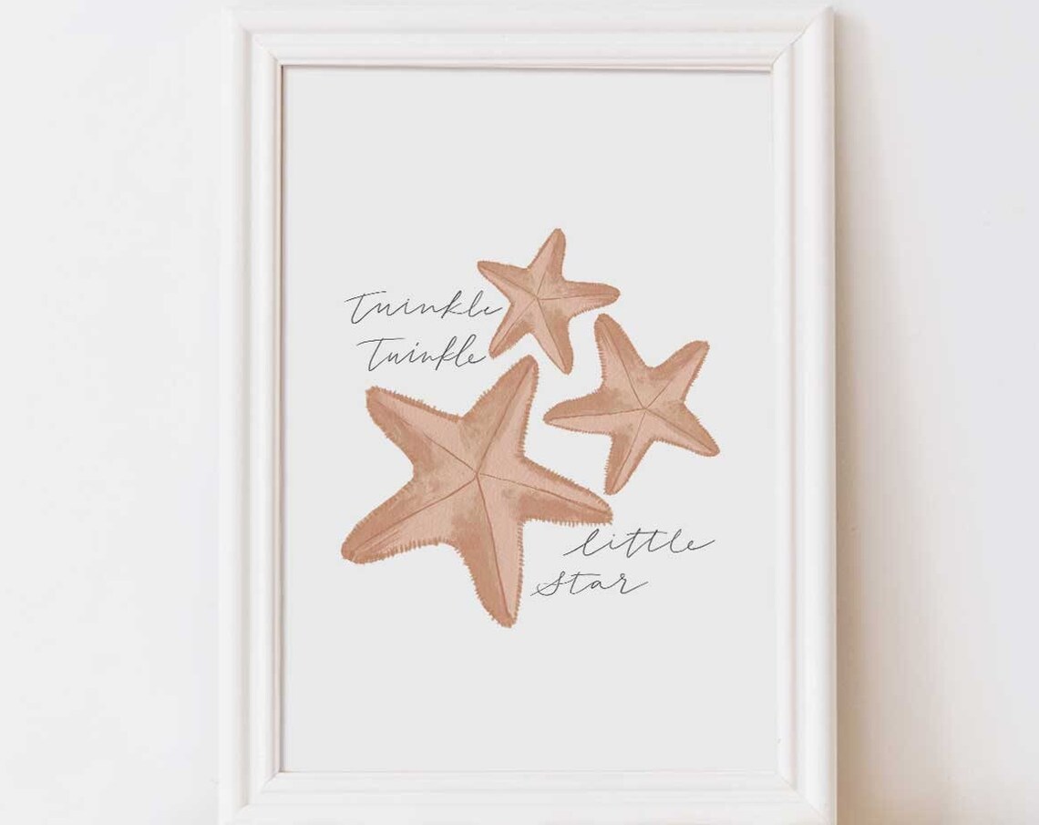 Starfish Nursery Art Print Ocean Animal Wall Decor