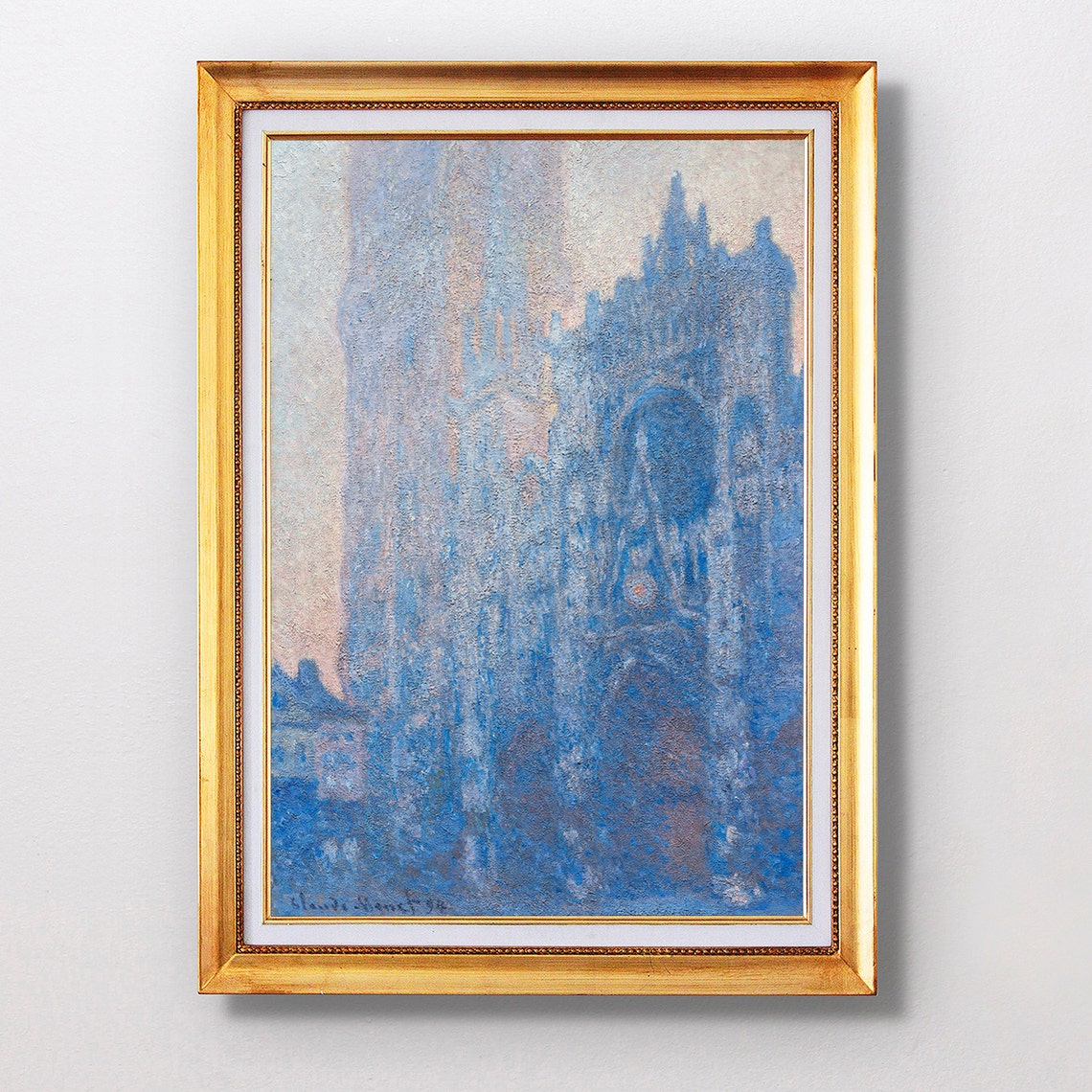 Claude Monet Rouen Cathedral 1894 Morning Effect Scene Poster
