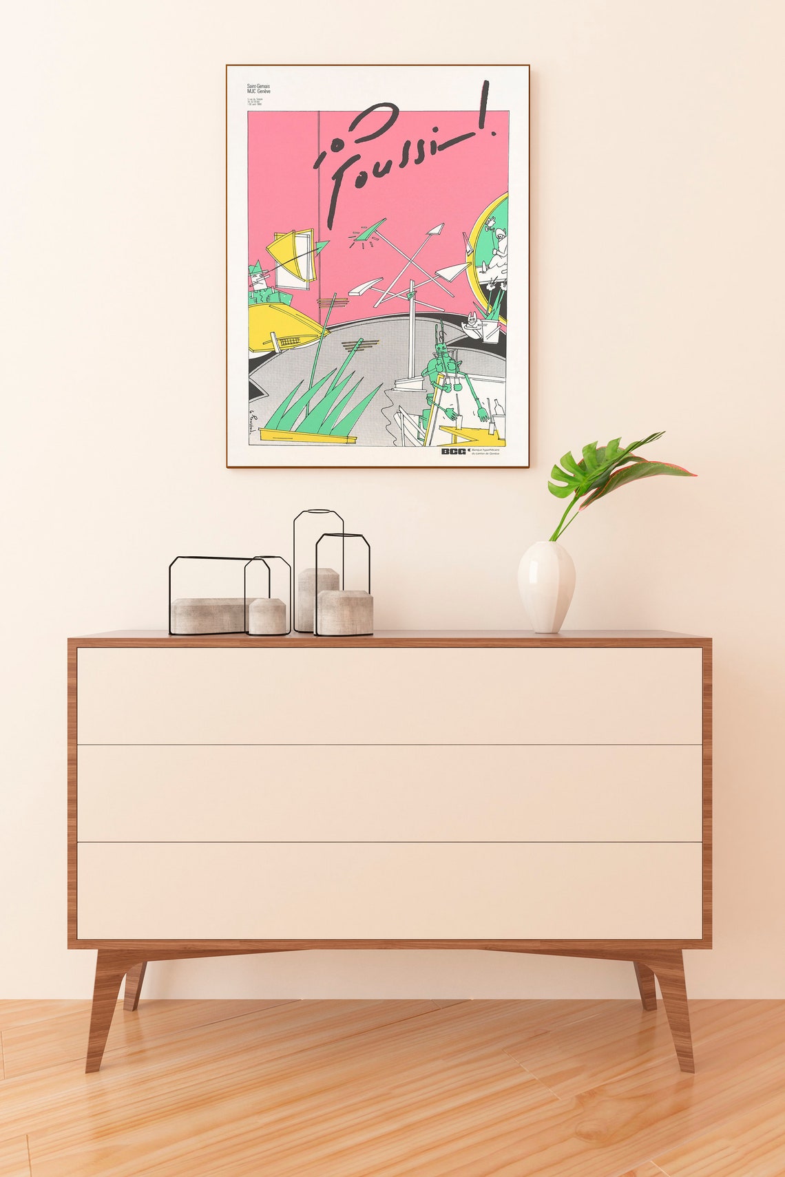 Ioussi Pop Art Exhibition Geneva Playful Colorful Eighties Print - Image 2
