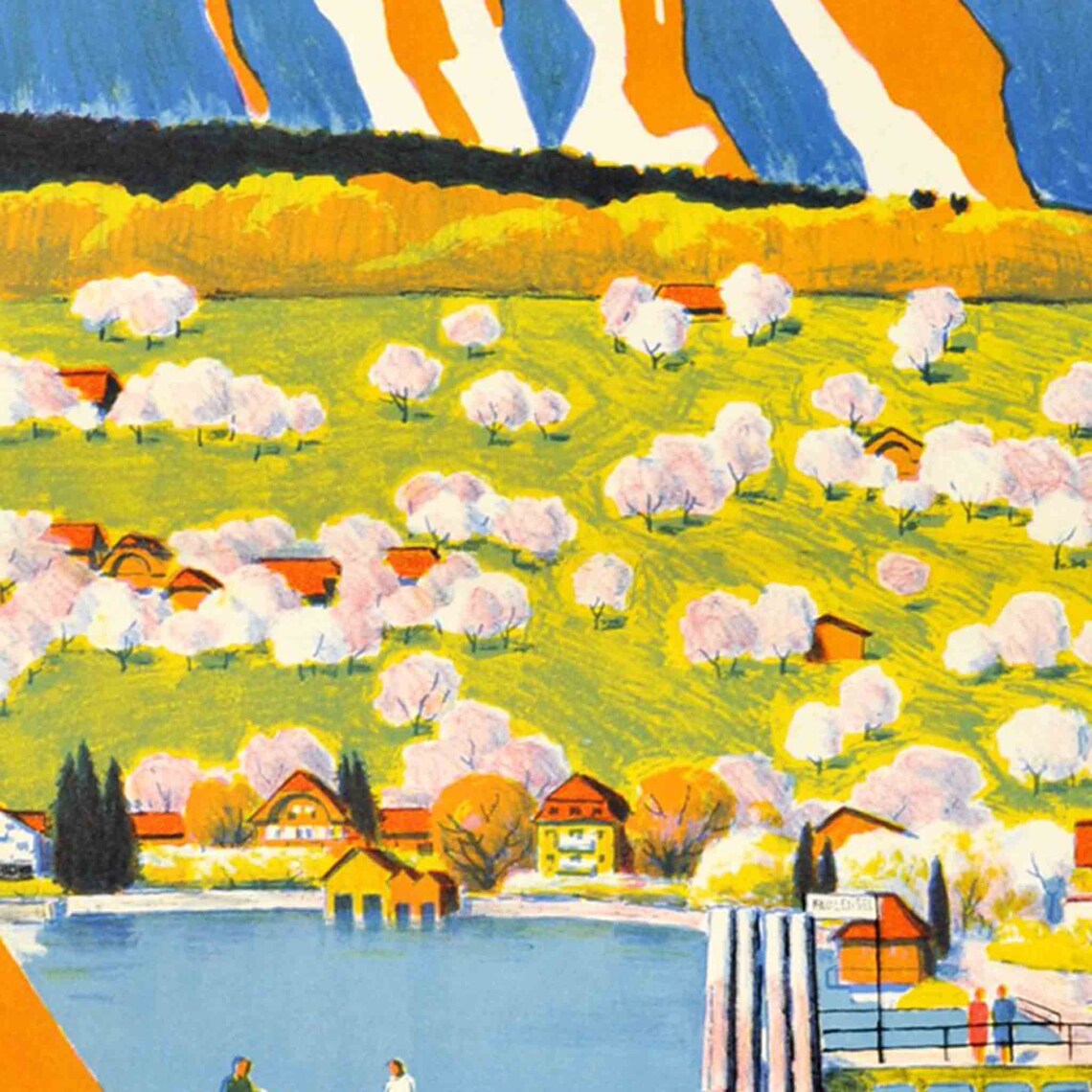 Faulensee Vintage Travel Poster, Switzerland Art Print - Image 2