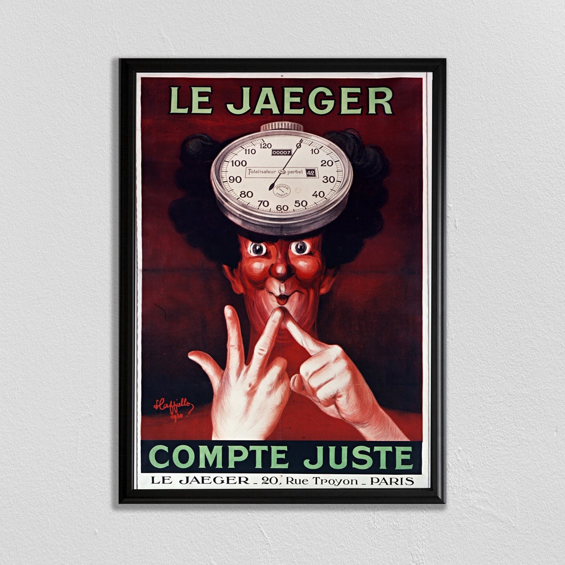 Le Jaeger Compte Juste Cappiello Vintage French Advertising Poster