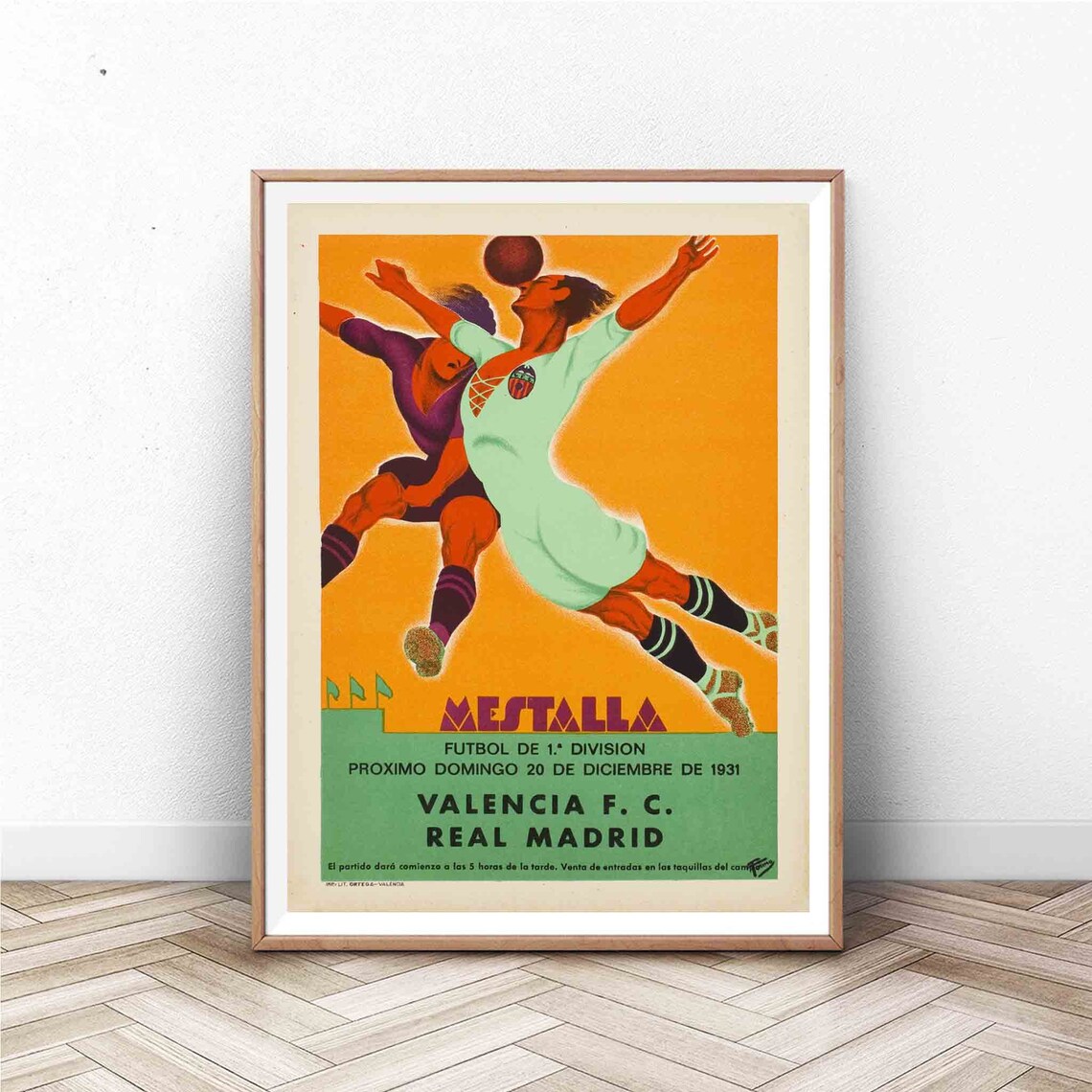 Vintage Soccer Poster, Football Sports Art Print