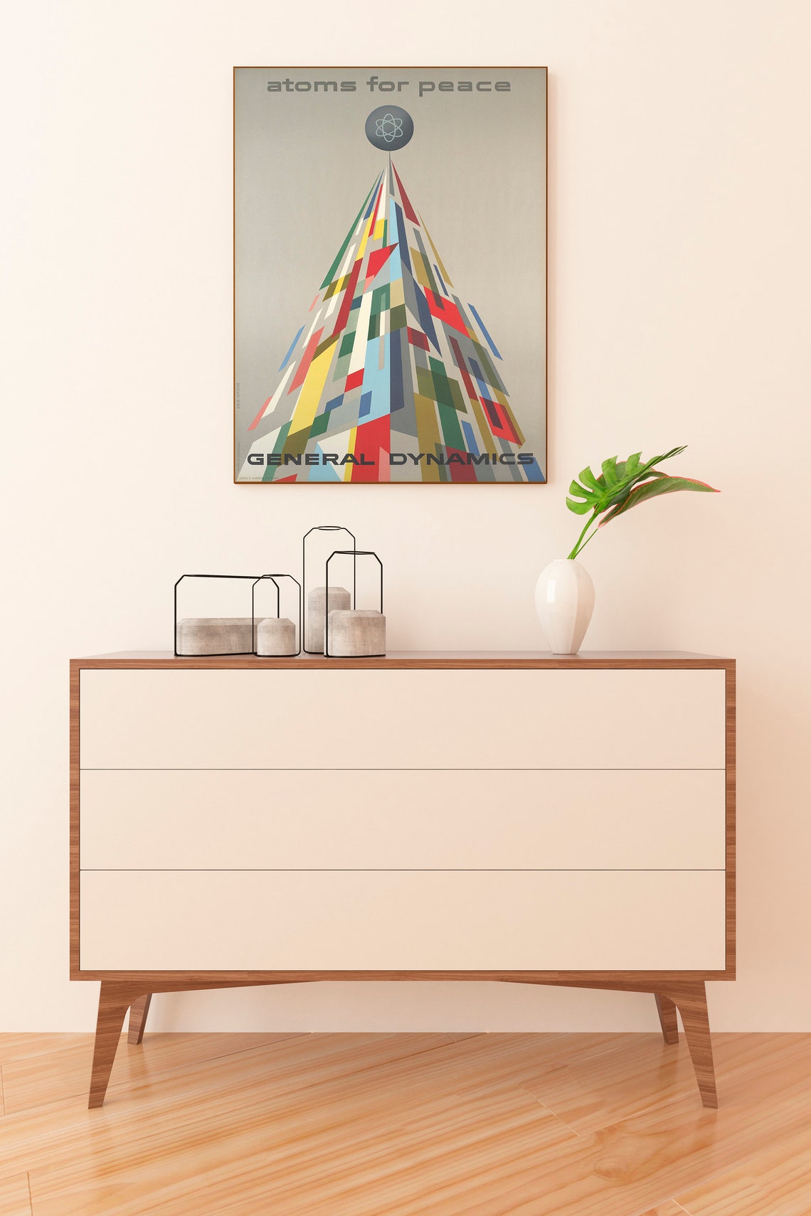 General Dynamics Atoms for Peace Mid Century Abstract Poster - Image 2