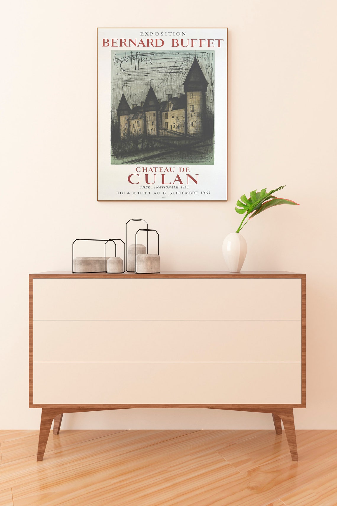 Bernard Buffet Chateau de Culan Castle 1965 Exhibition Poster - Image 2