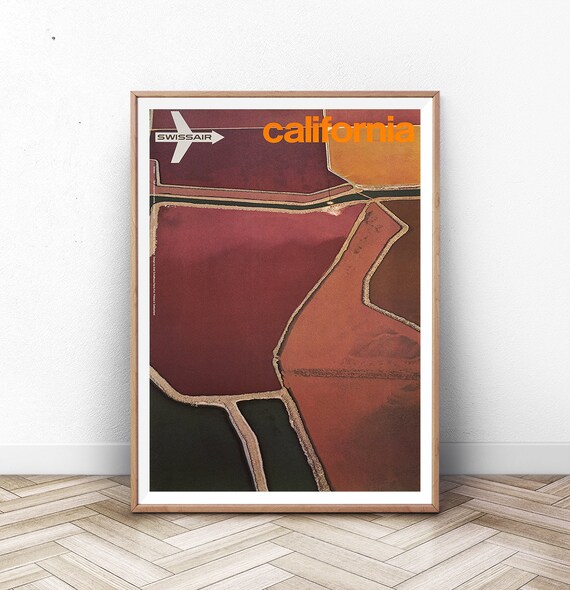California Poster Big Sur Print Los Angeles Skyline Retro Travel Poster Made In Usa Surfing Poster Travel By Train Print