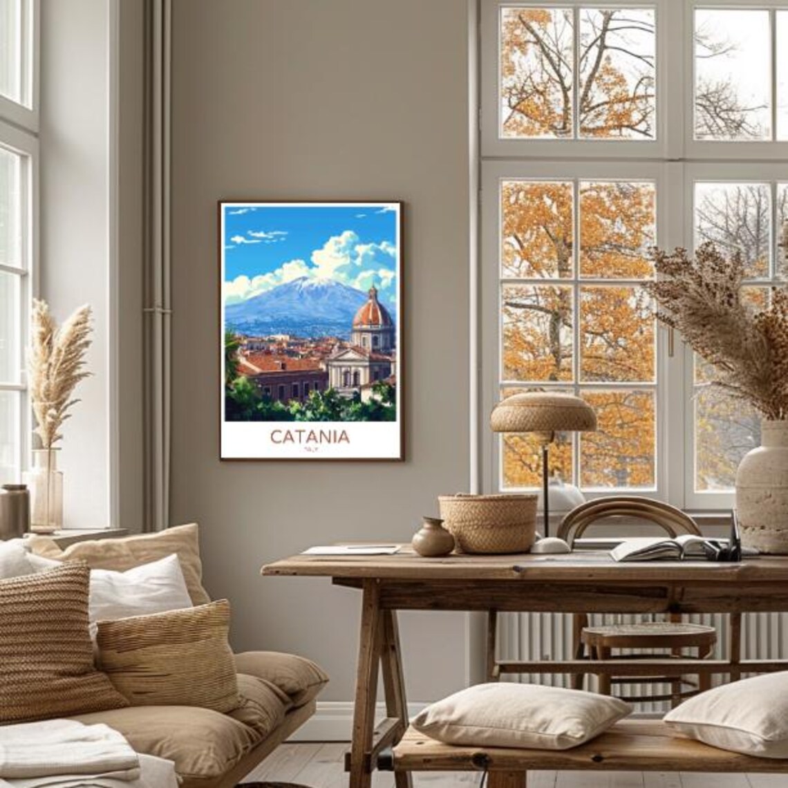 Catania Italy Travel Poster Stunning Wall Art Of Mount Etna Historic Cityscape Sicilian Decor Italian Landscape Print Gift Idea - Image 4