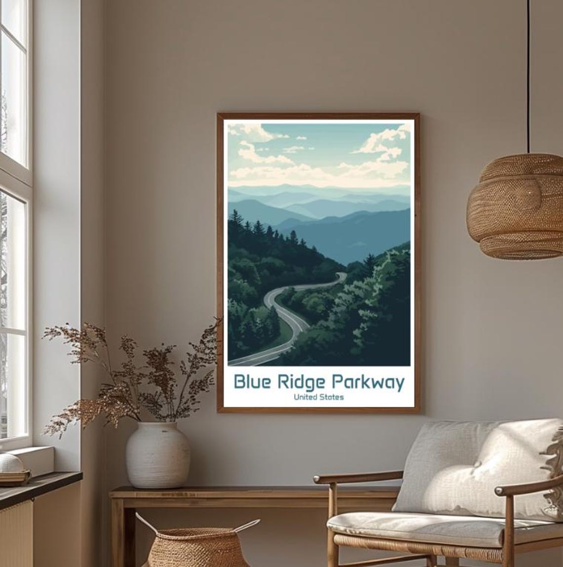 Blue Ridge Parkway Appalachian Mountain Road Scenic Drive Poster - Image 4