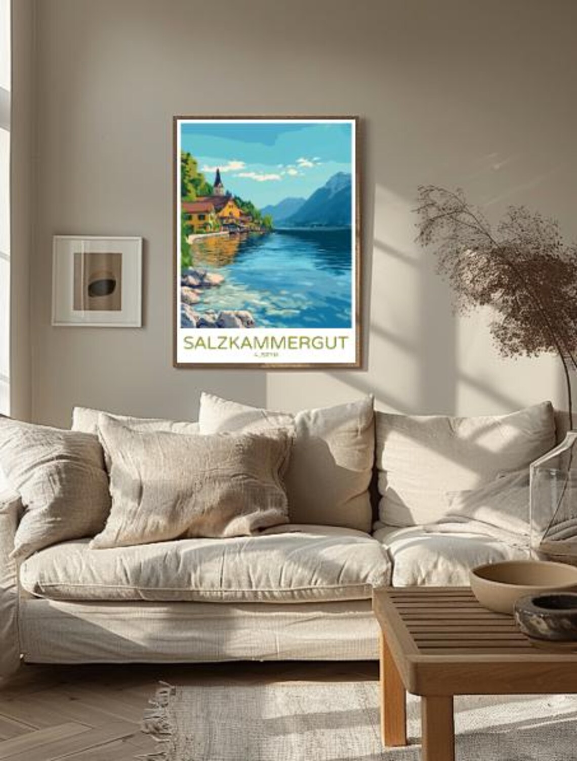 Salzkammergut Austria Scenic Alpine Lake Village Travel Poster - Image 2