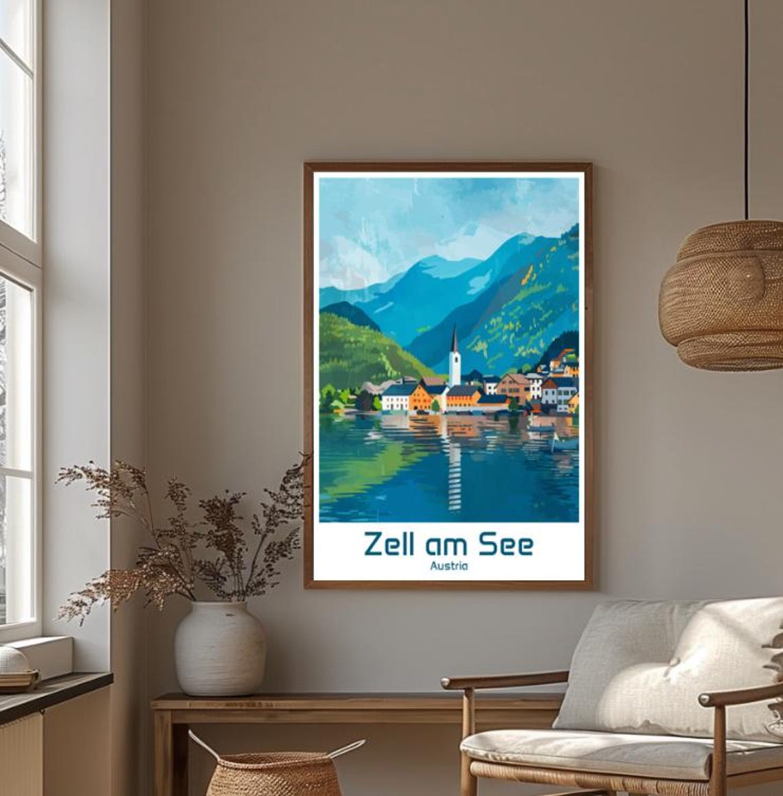 Zell Am See Austria Lakeside Village And Alpine Mountain View Poster - Image 4