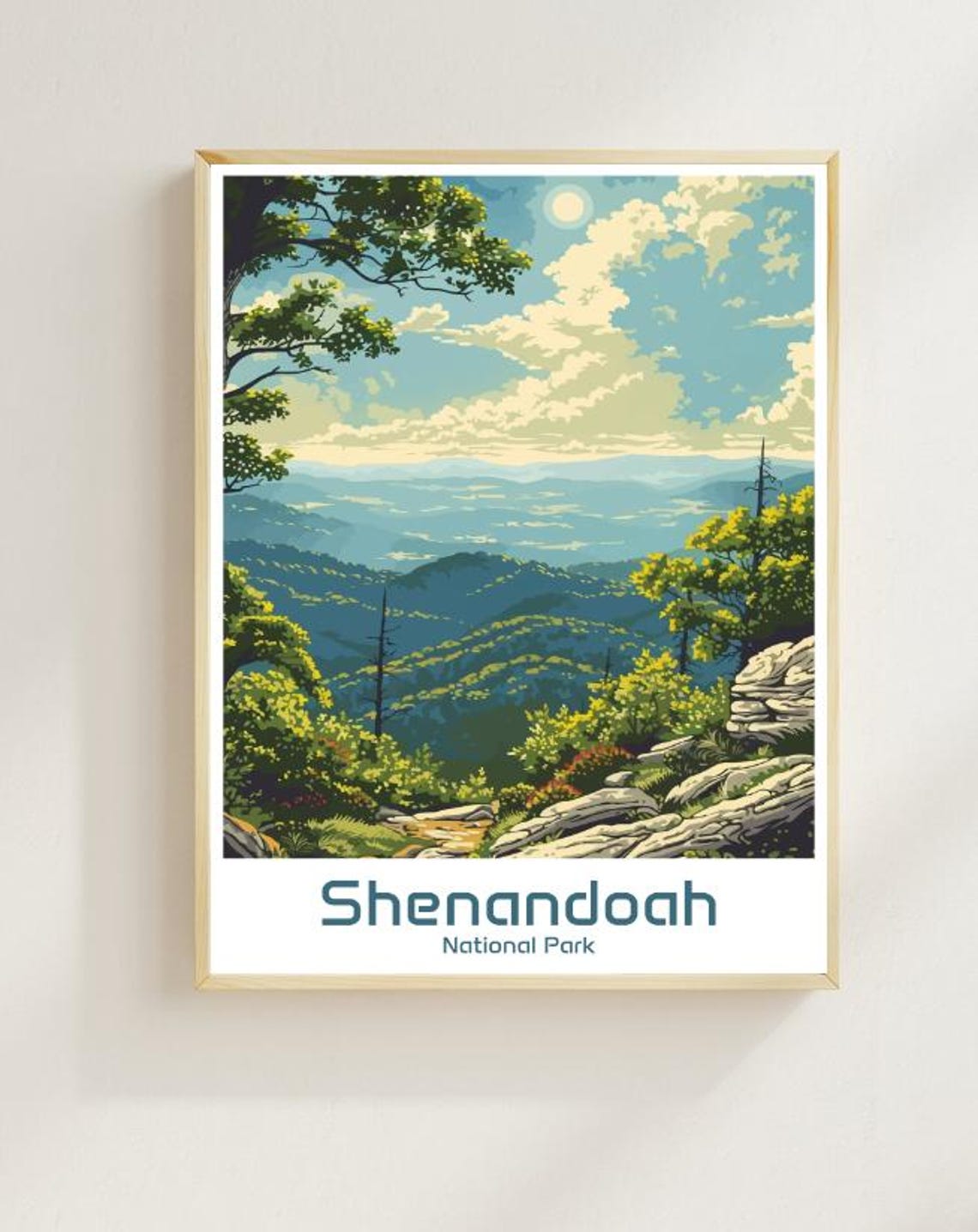 Tranquil Shenandoah National Park Blue Ridge Overlook Poster