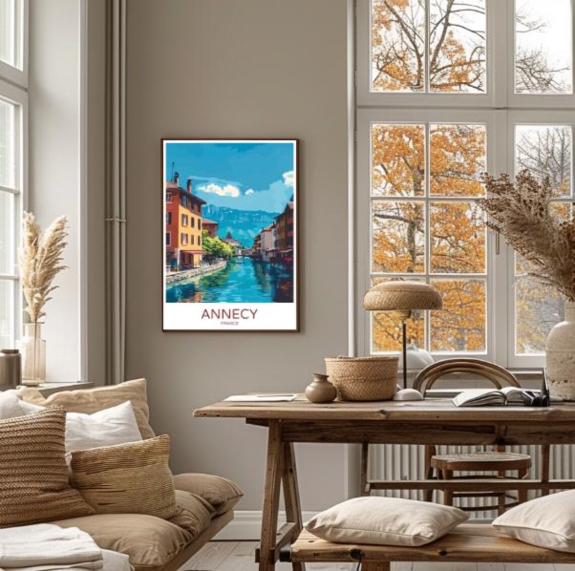 Annecy France Charming Canal And Mountain View Travel Poster - Image 4
