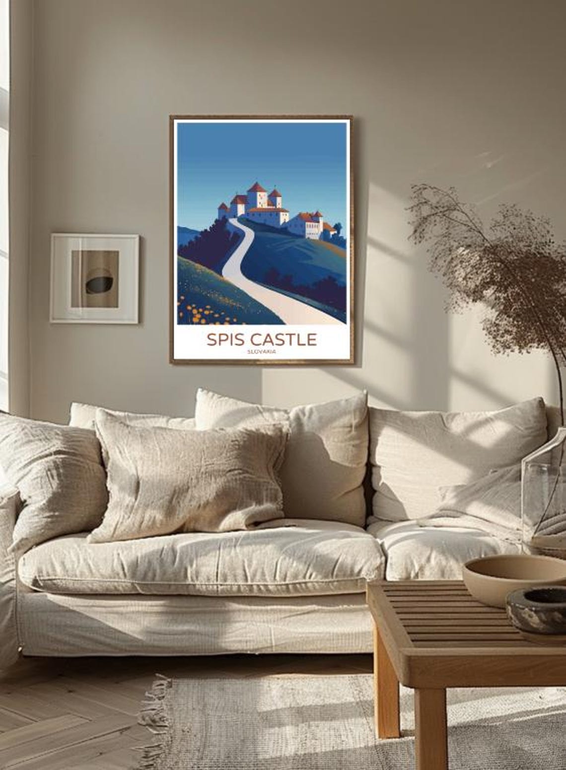 Spis Castle Slovakia White Hilltop Castle Winding Road Poster - Image 3