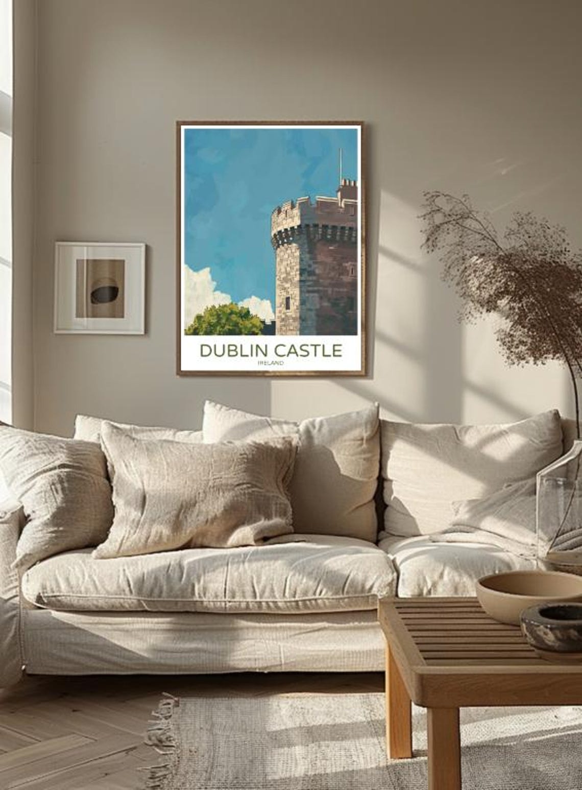 Dublin Castle Ireland Historic Stone Tower Close Up View Poster - Image 3