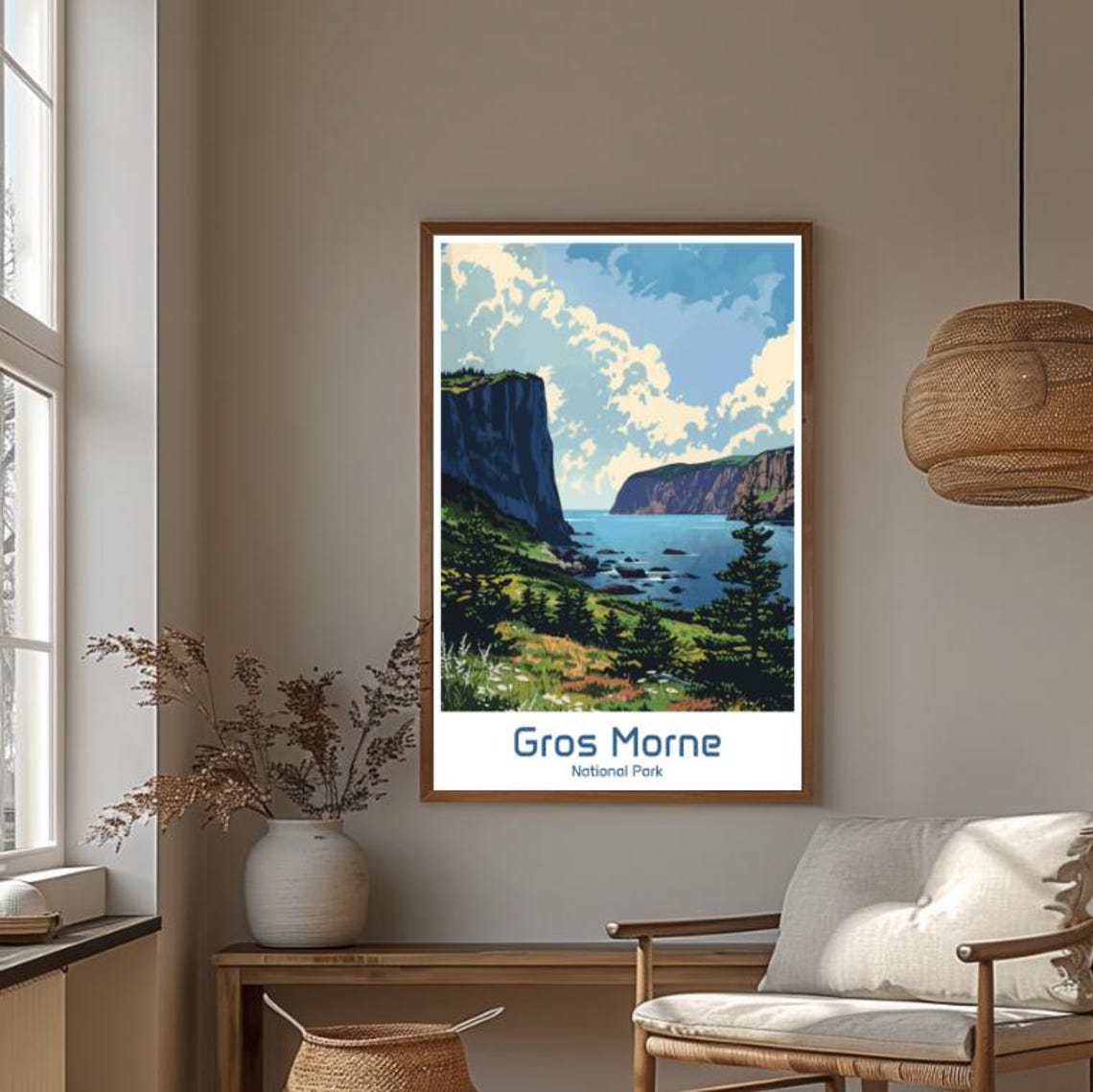 Gros Morne National Park Coastal Cliffs Canada Vintage Poster - Image 4