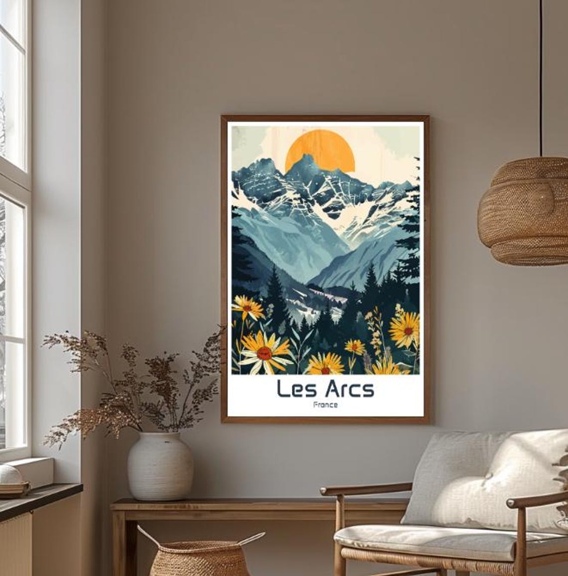 Les Arcs France Travel Poster Print French Alps Wall Decor Ski Resort Poster Alpine Travel Photography - Image 4