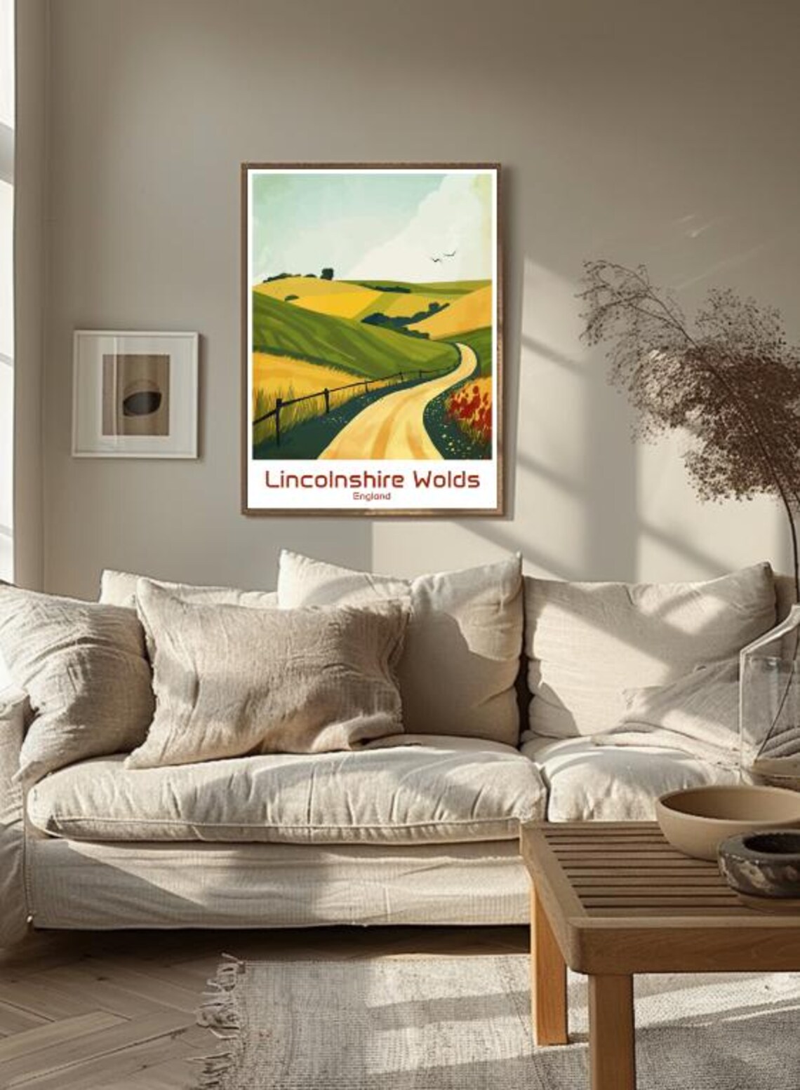 Lincolnshire Wolds England Countryside Road Landscape Poster - Image 3