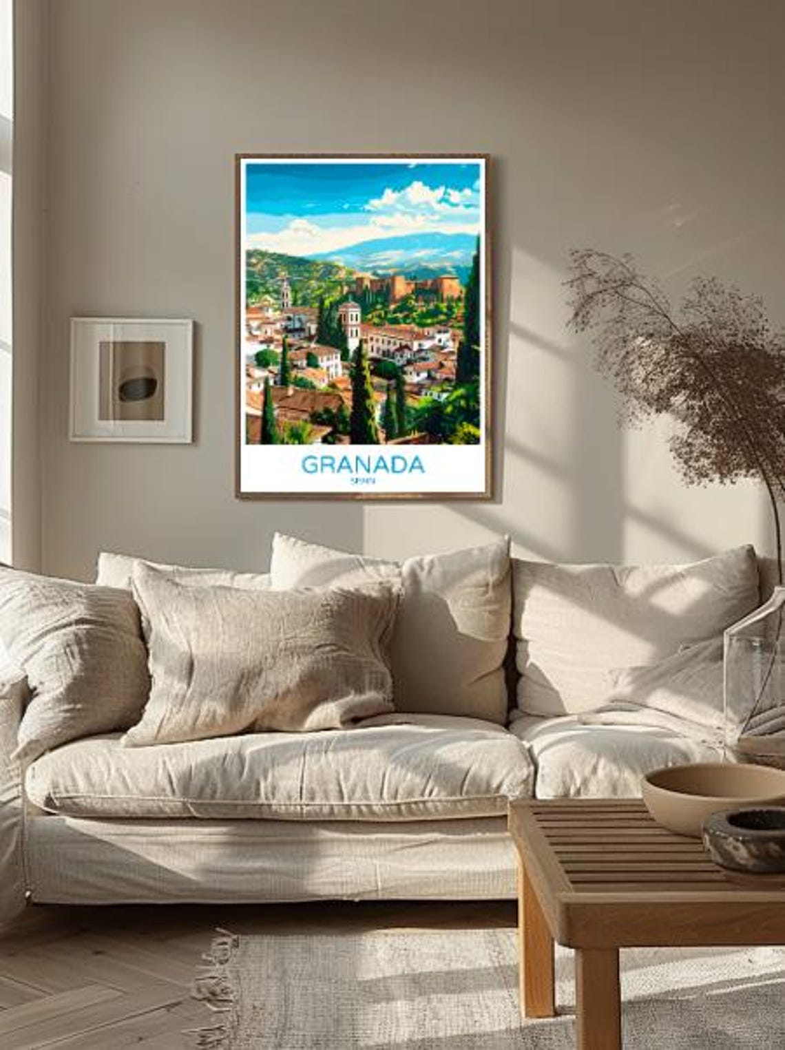 Granada Spain Historic Hillside Town Alhambra Views Travel Poster - Image 2