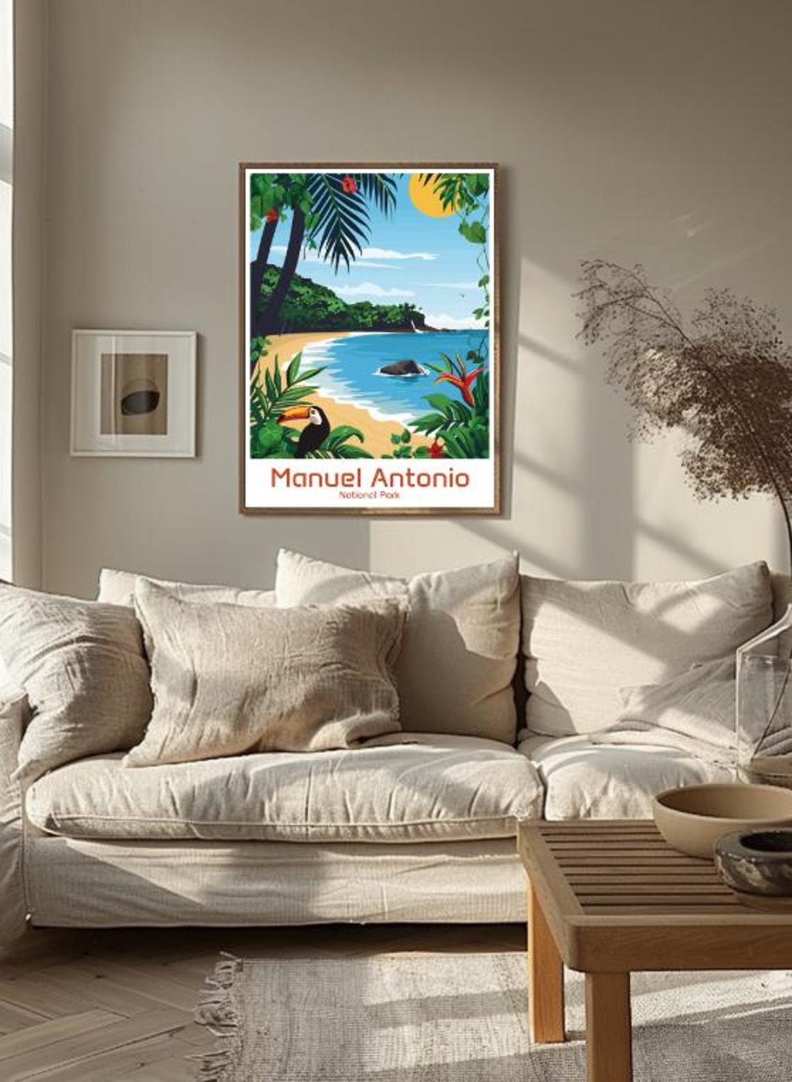 Manuel Antonio National Park Toucan over Jungle Beach Poster - Image 3