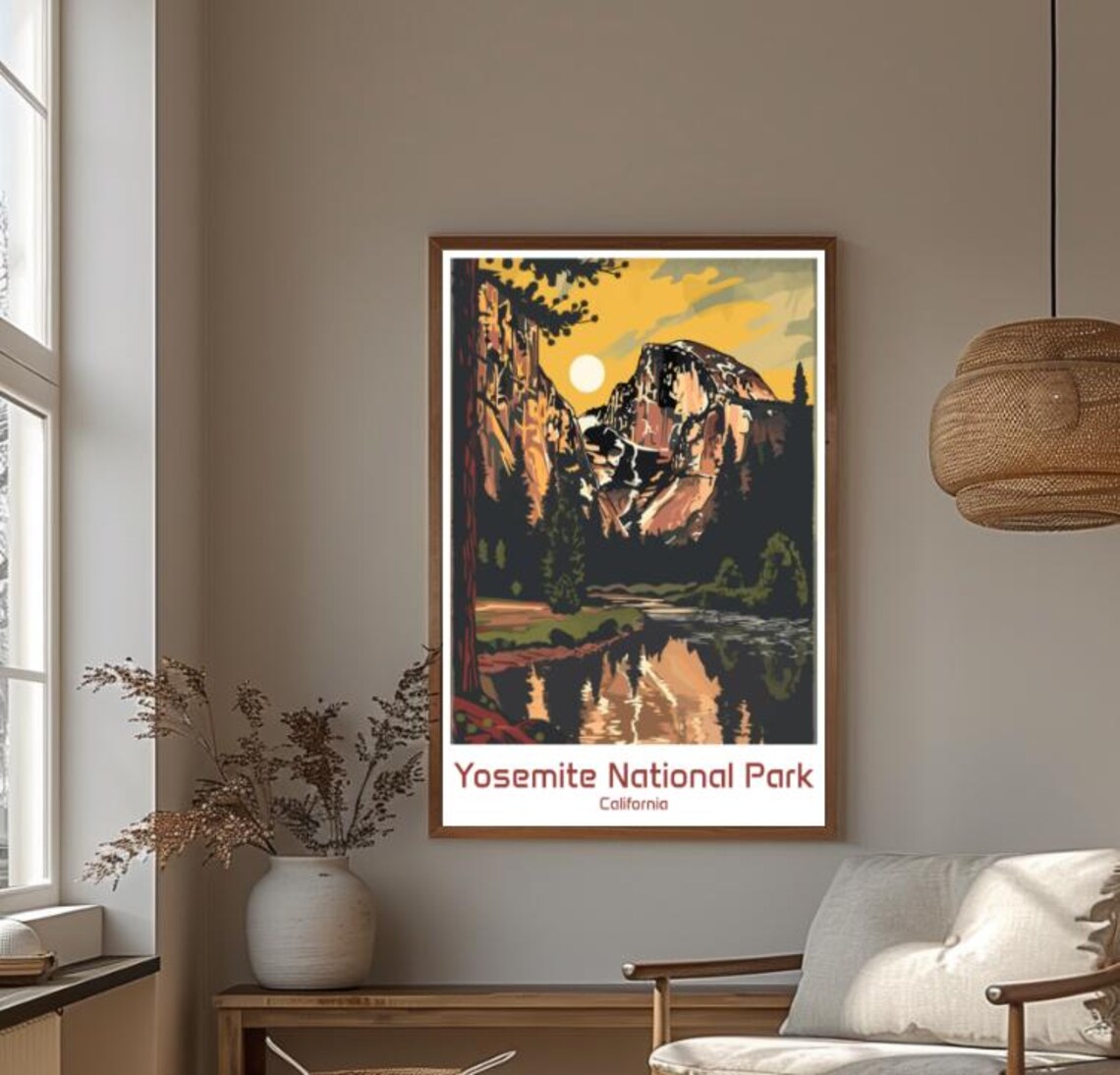 Yosemite National Park Half Dome Golden Valley Travel Poster - Image 4
