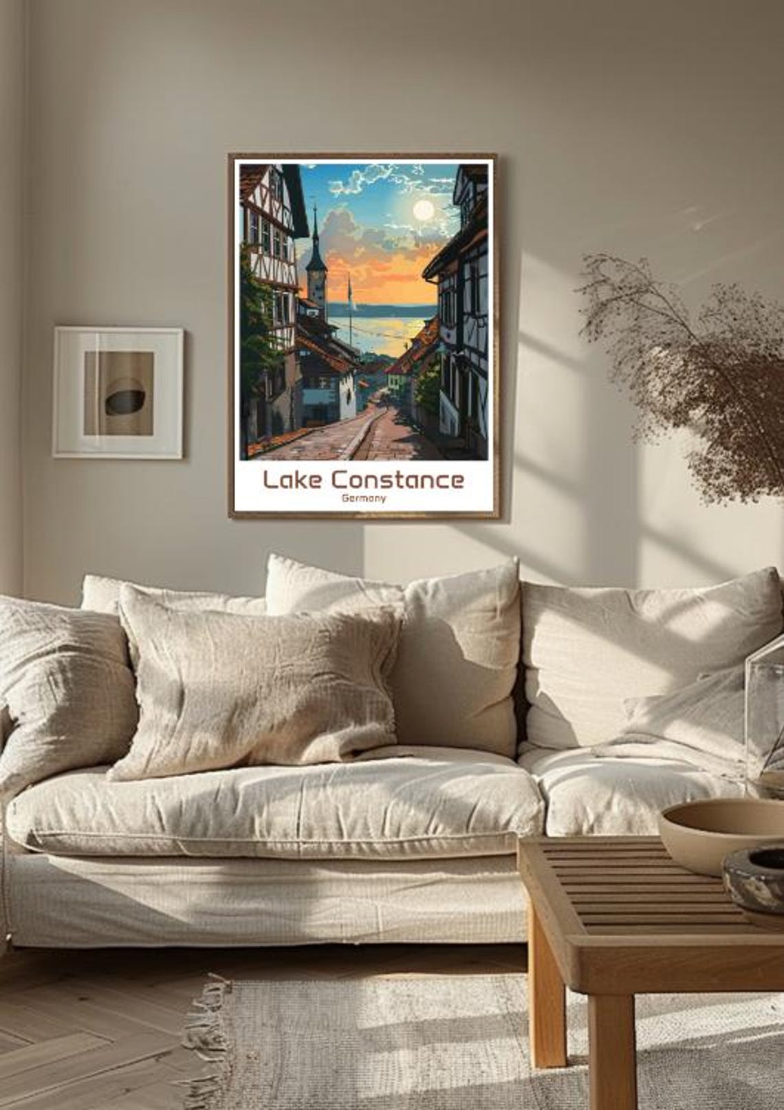 Lake Constance Germany Old Town Street Sunset Lakeside Poster - Image 3