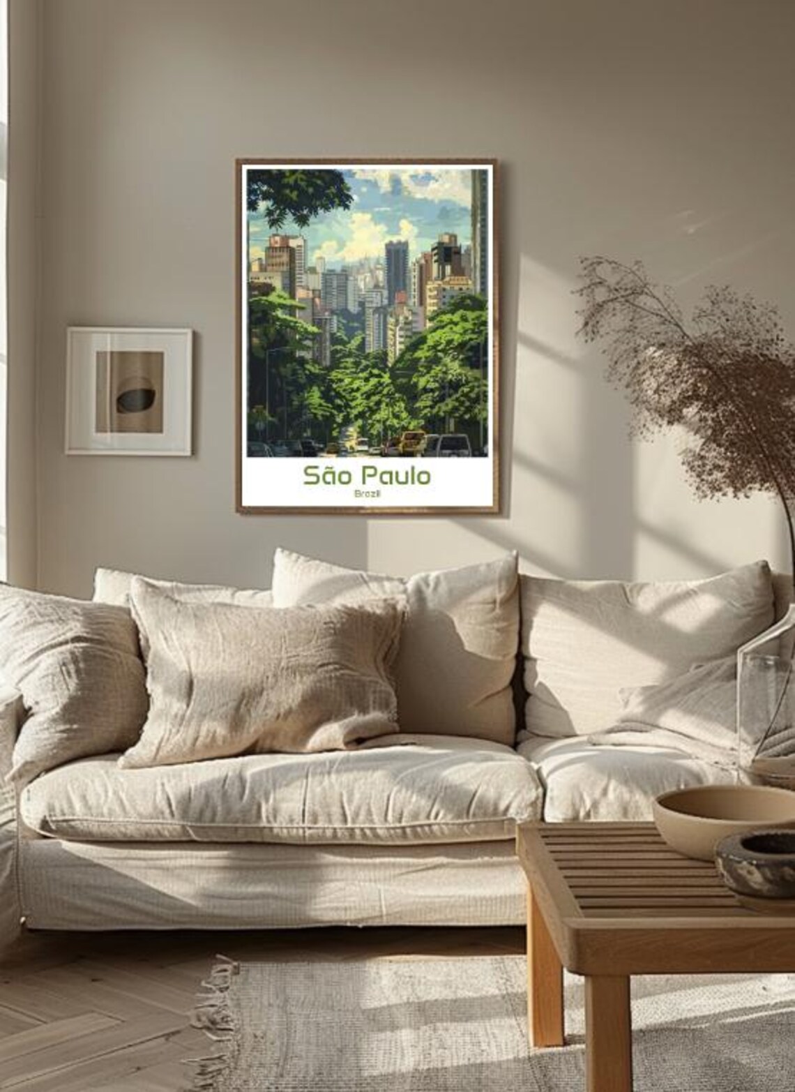 Sao Paulo Brazil Green City Avenue Downtown Skyline Travel Poster - Image 3