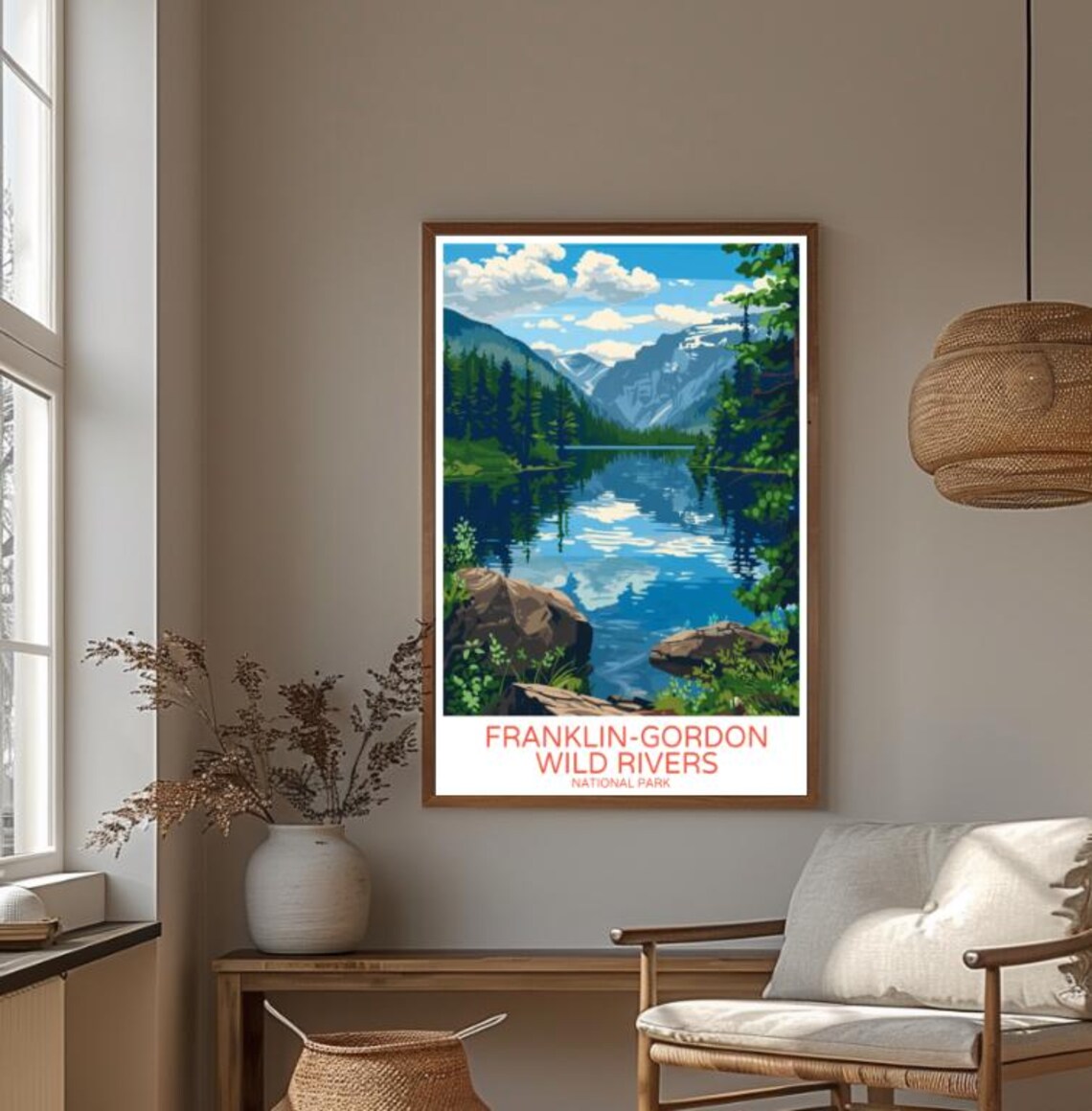 Franklin Gordon Wild Rivers National Park Tasmania Lake Poster - Image 4
