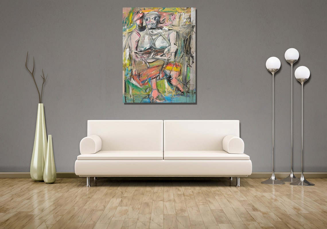 Willem De Kooning Woman III Bold Colorful Abstract Figure Poster - Image 2