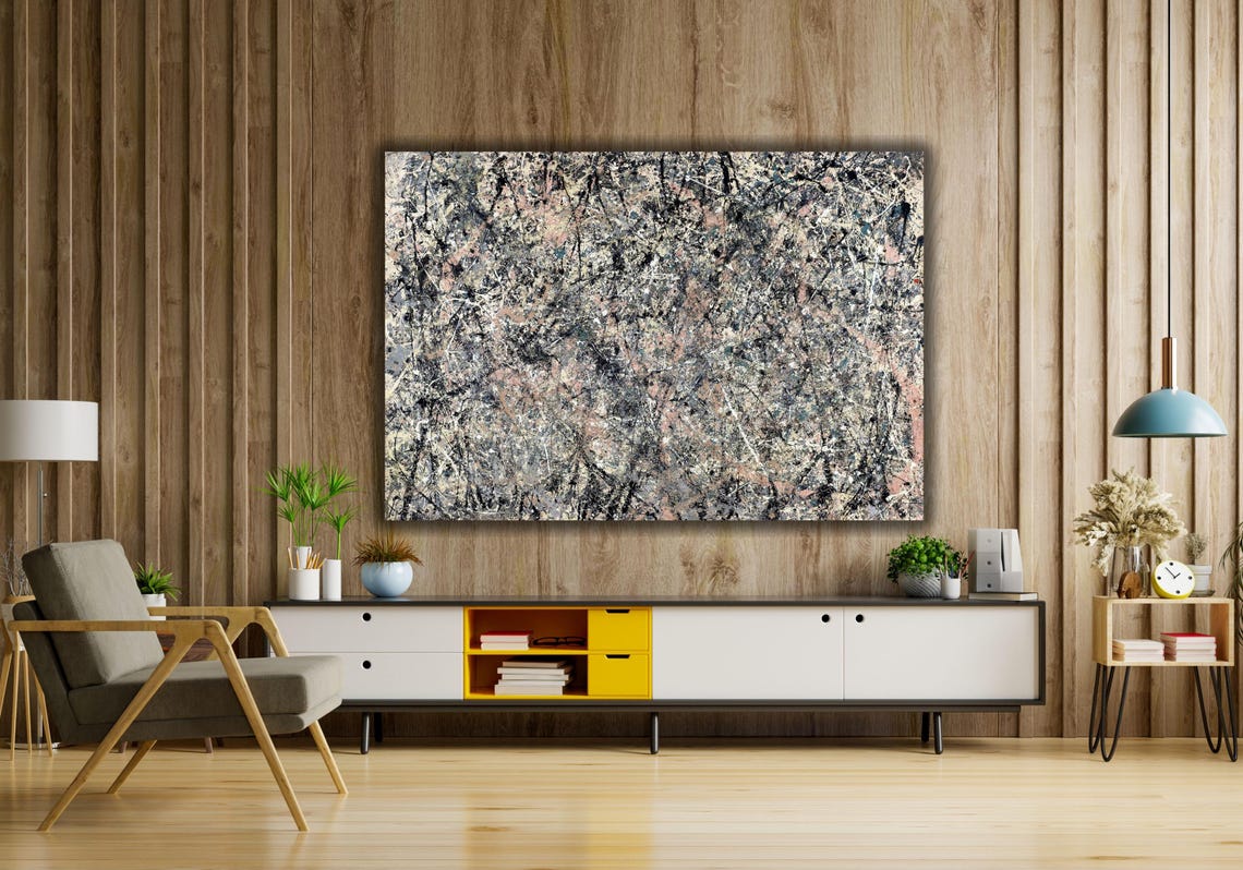 Jackson Pollock Number 1 Lavender Mist Abstract Drip Art Poster - Image 2