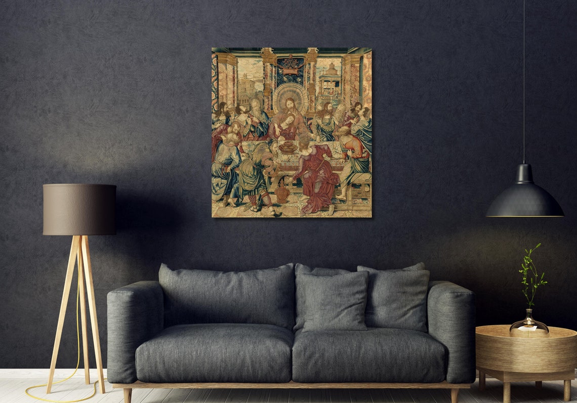 The Last Supper Renaissance Tapestry Style Biblical Art Poster - Image 3