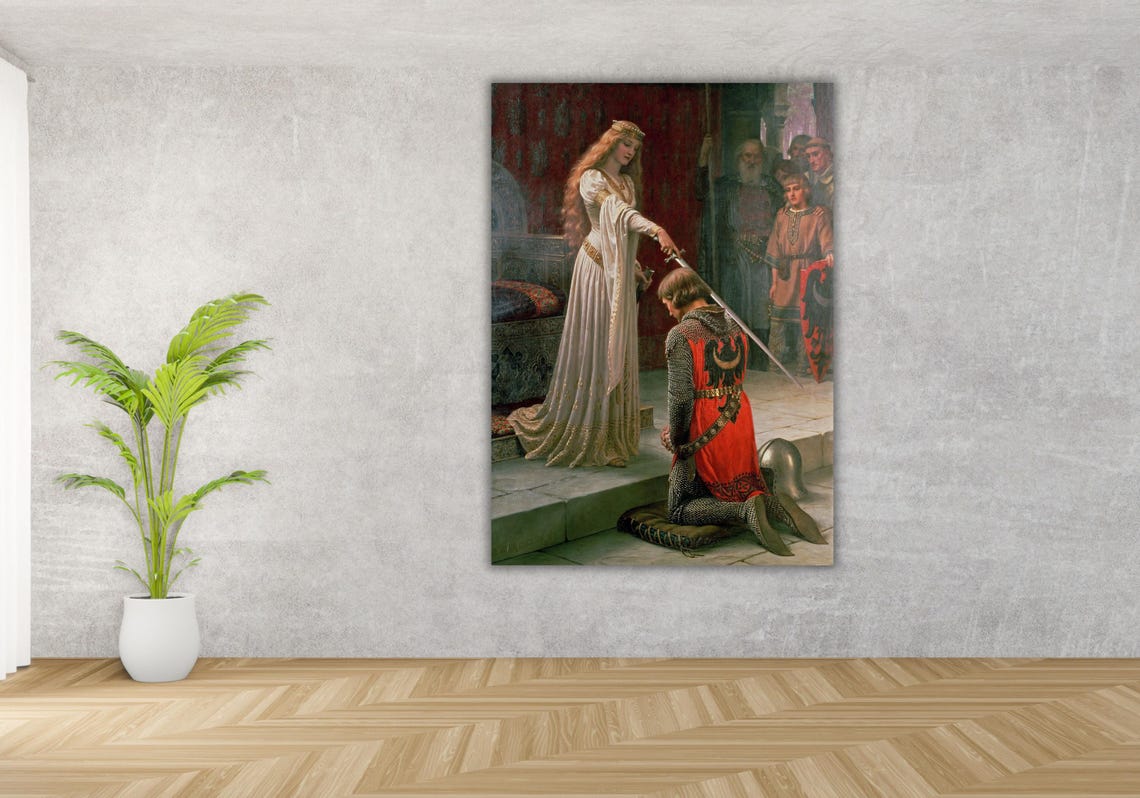 Edmund Blair Leighton The Accolade Knight Medieval Romantic Art Poster - Image 3