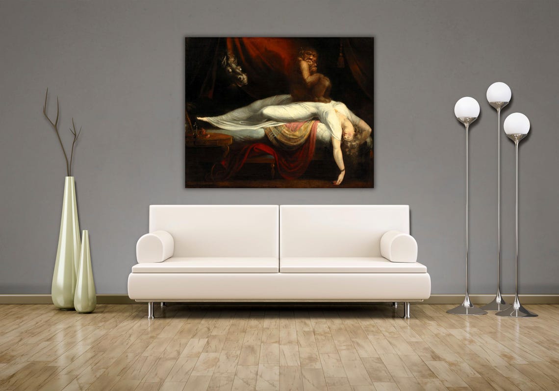 The Nightmare by Henry Fuseli Gothic Horror Romanticism Art Poster - Image 3