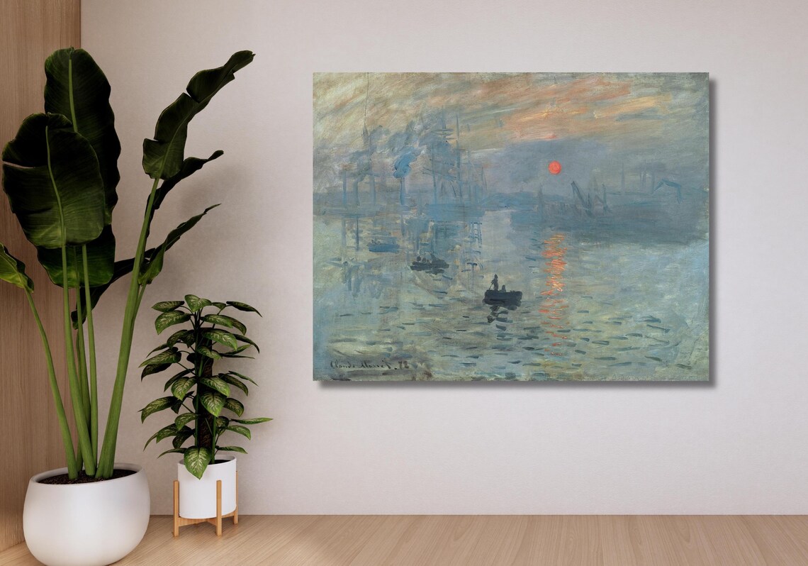 Claude Monet Impression Sunrise Home Decors Claude Monet Impression Sunrise Wall Art Print Reproduction Wall Decor Modern Wall Arts