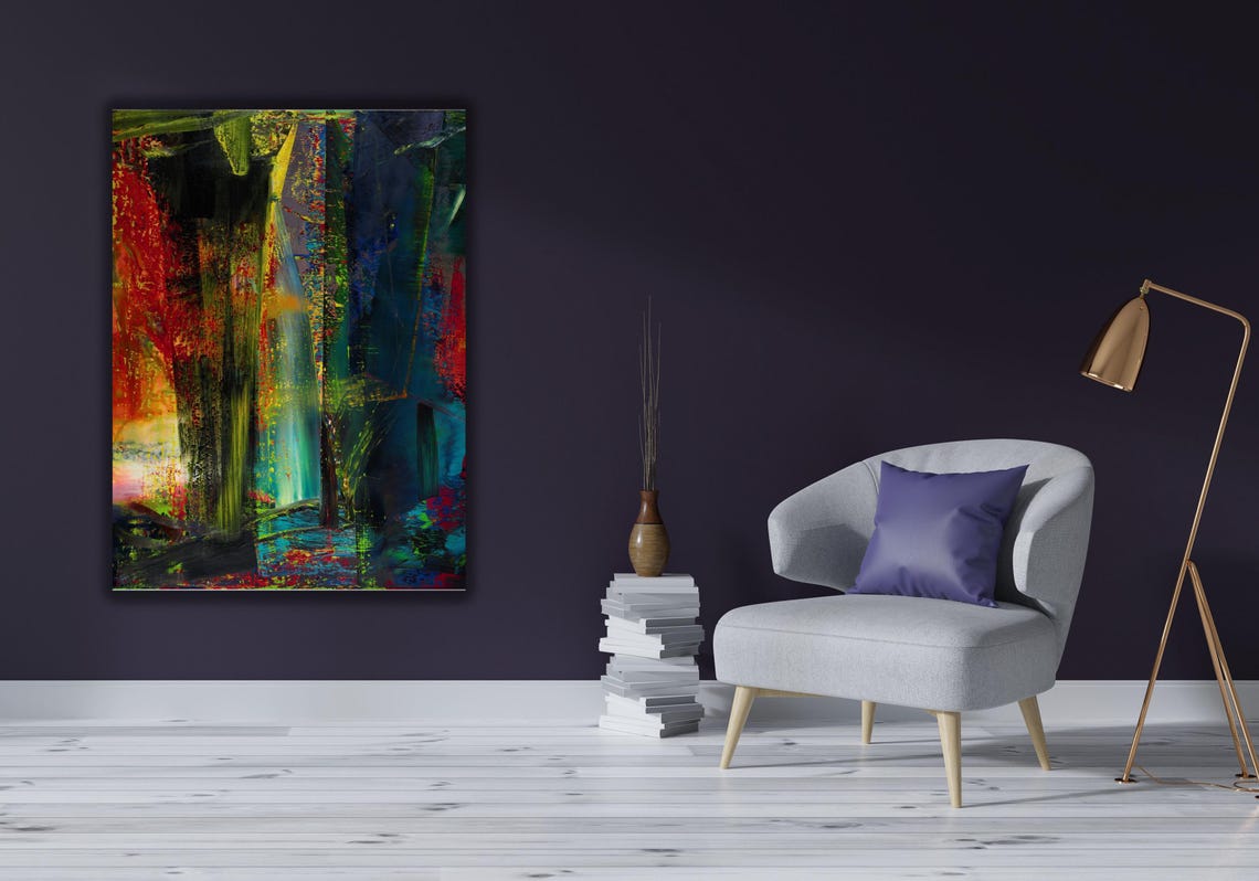 Gerhard Richter Abstraktes Bild Vibrant Colorful Abstract Art Poster - Image 2
