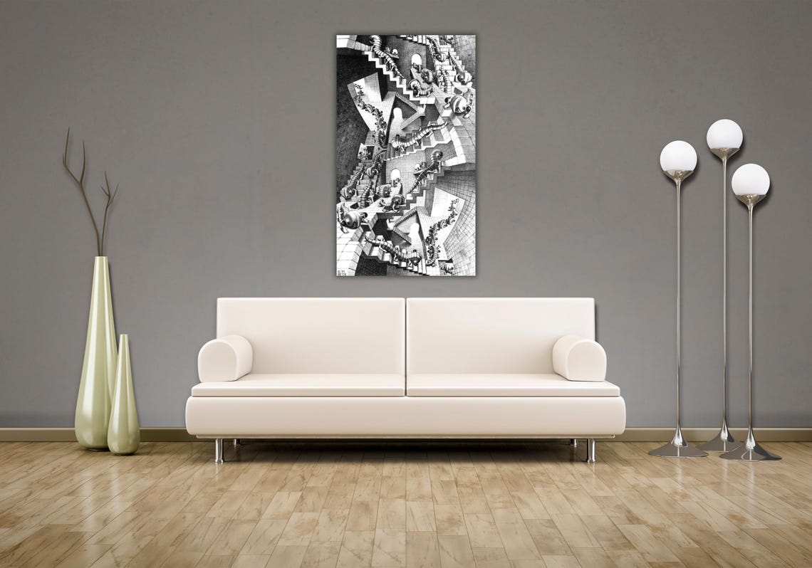 MC Escher House Of Stairs Endless Staircase Optical Illusion Poster - Image 2