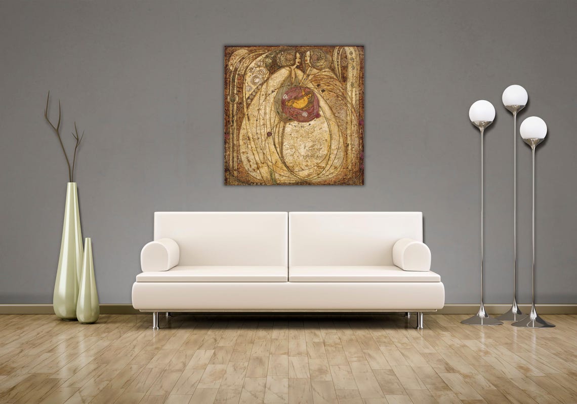 Margaret Macdonald Mackintosh White Rose Red Rose Art Nouveau Poster - Image 2