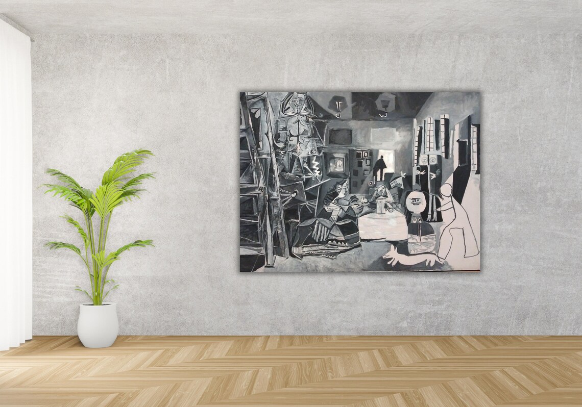 Pablo Picasso Las Meninas Cubist Masterpiece Black and White Art Poster - Image 3