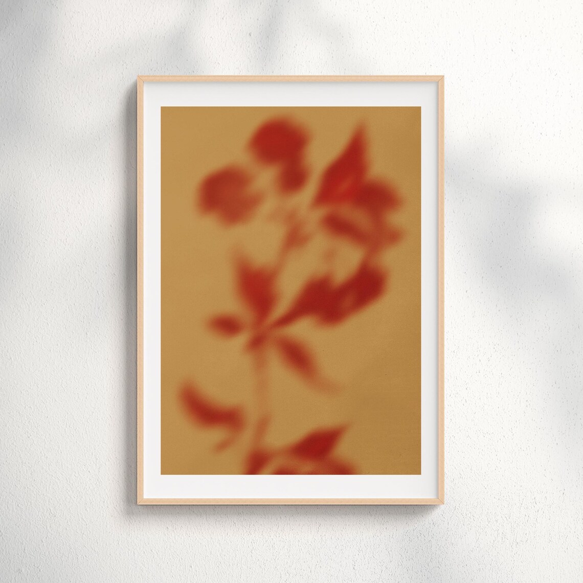 Burnt Orange Botanical Silhouette Art Print