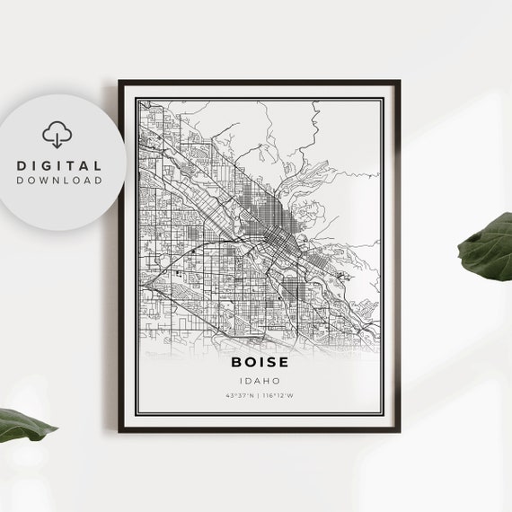Boise Map Print Idaho Id Usa Art Poster Ada County Boisenampa City Street Road Gift Doctor Np364
