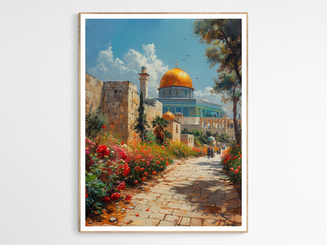 Alaqsa Mosque Art Print, Islamic Architecture