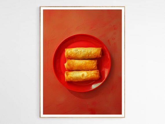 Exquisite Lumpia Art Print Filipino Dish Representation Ideal For Culinary Artists Unique Foodie Birthday Gift