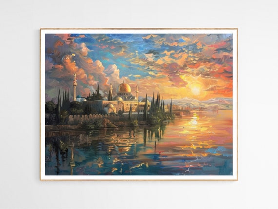 Magical Sunrise In Palestine Art Print Wall Artistic Home Decor Cultural Gift For Friends