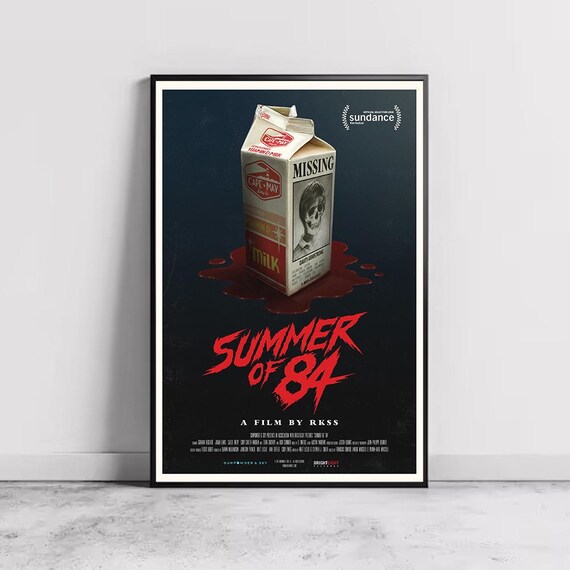 Summer Of 84 RKSS Horror Film Milk Carton Missing Skull Red Poster