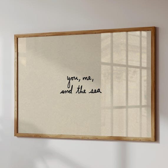 You Me And The Sea, Minimalist Coastal Art Print