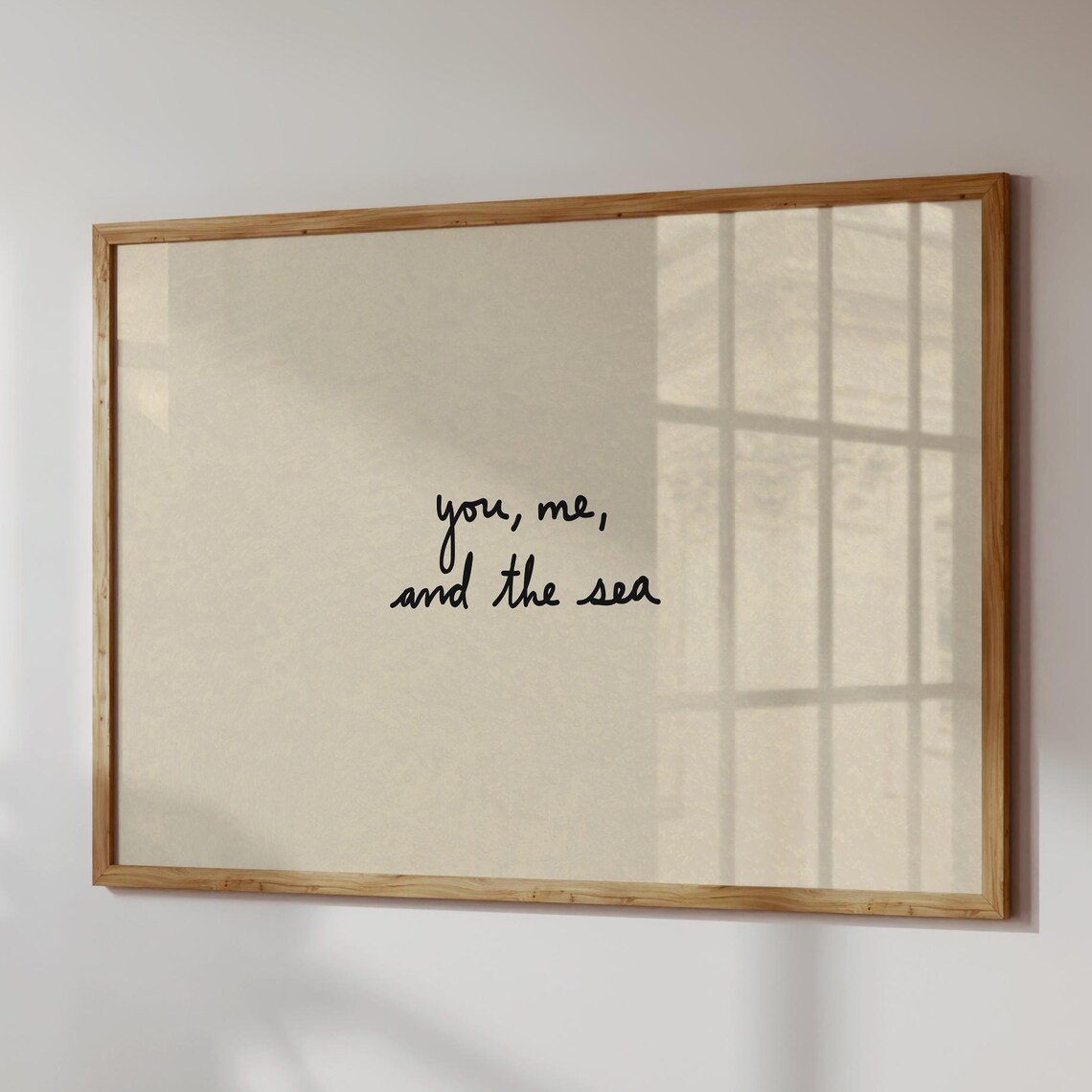 You Me And The Sea, Minimalist Coastal Art Print