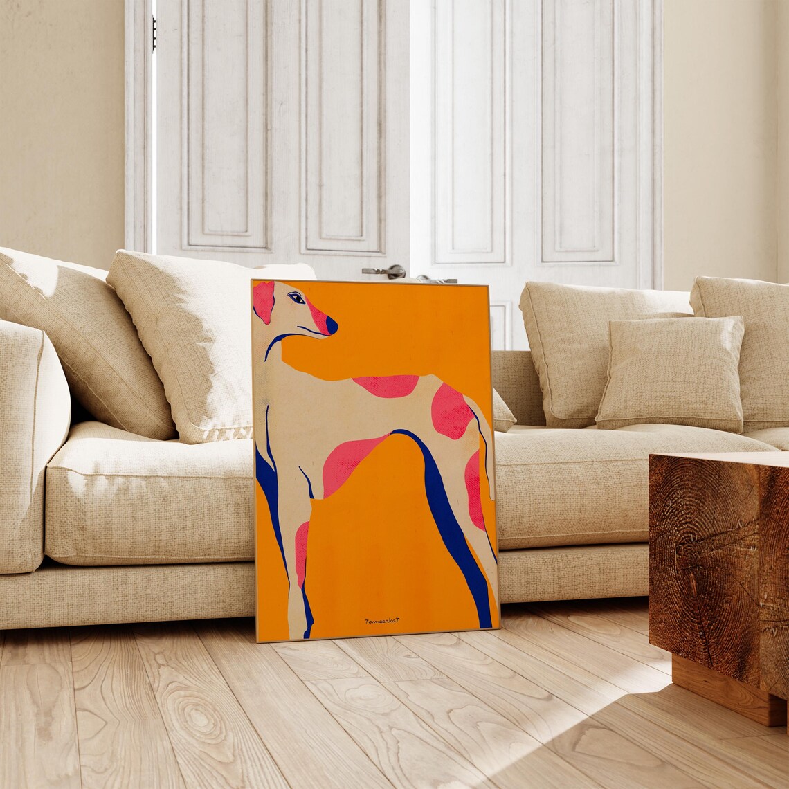 Greyhound Abstract Dog Art Print, Dopamine Decor - Image 4