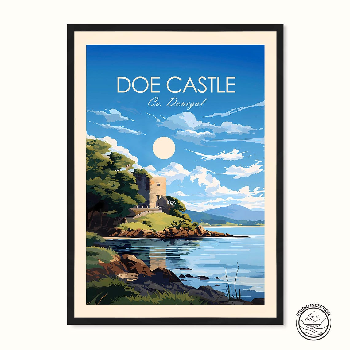 Doe Castle County Donegal Ireland Lakeshore Tower House Poster