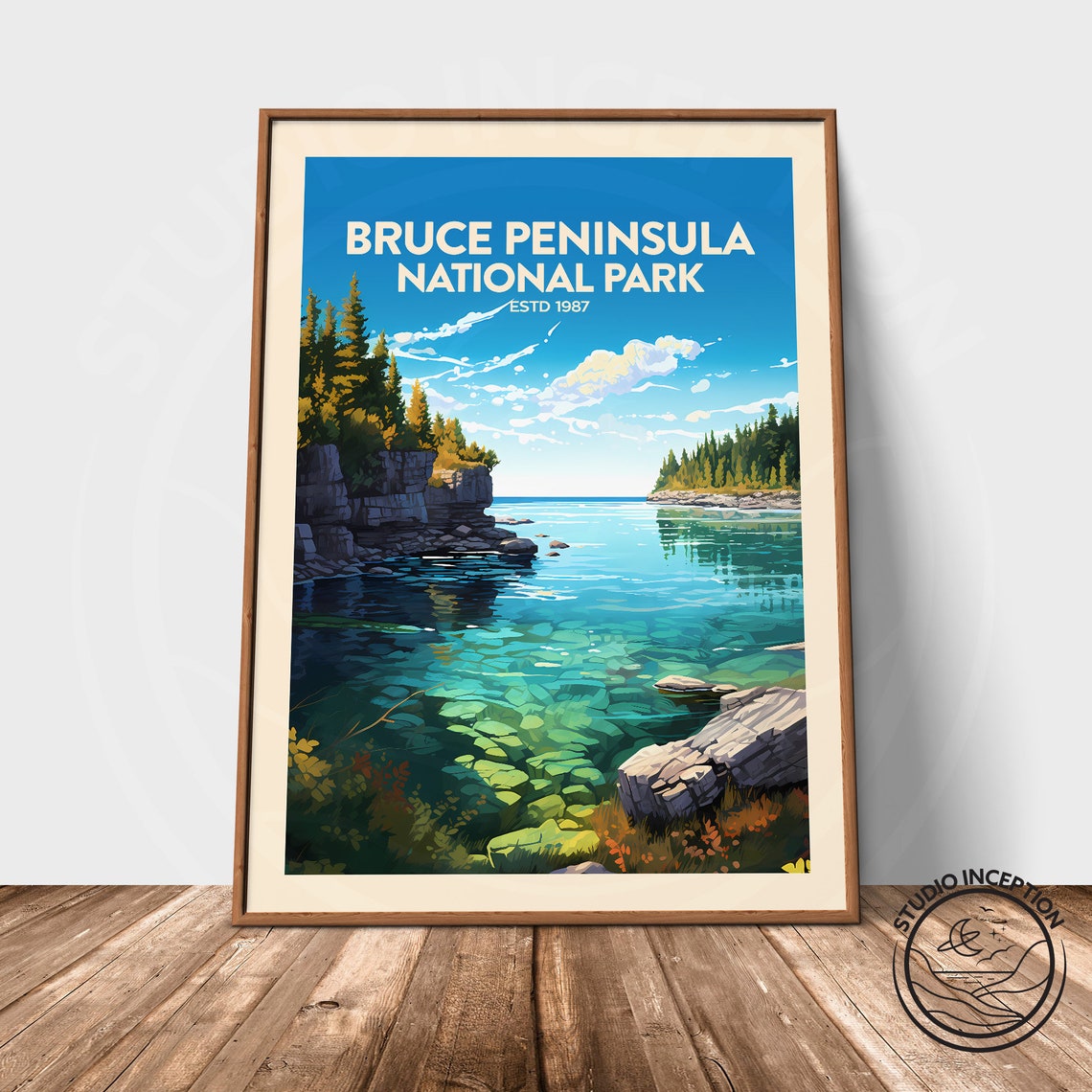 Bruce Peninsula National Park Canada Georgian Bay Cliffs Poster - Image 3