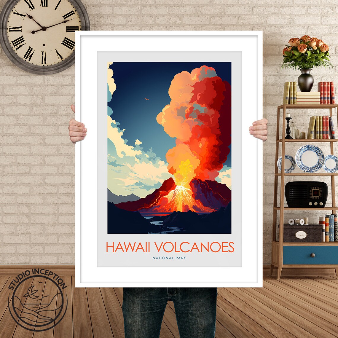 Hawaii Volcanoes Travel Poster, The Big Island - Image 3